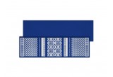 BACI MILANO RUNNER DECORO BLU E BIANCO INFINITY CM 48 X 150